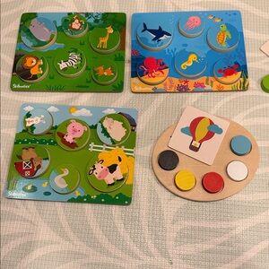 Skillmatic Vibrant Animal and Shape Puzzle Set